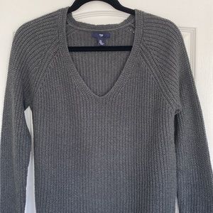 Charcoal grey v-neck sweater